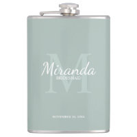 Monogramm und Name der personalisierten Bridesmaid