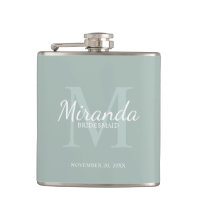 Monogramm und Name der personalisierten Bridesmaid