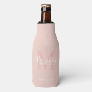 Monogramm und Name der personalisierten Bridesmaid Flaschenkühler
