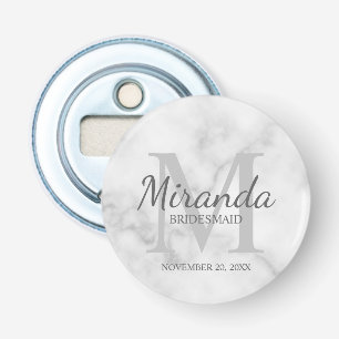 Monogramm und Name der personalisierten Bridesmaid Flaschenöffner