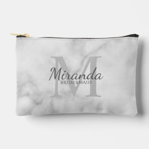 Monogramm und Name der personalisierten Bridesmaid Zubehörtasche