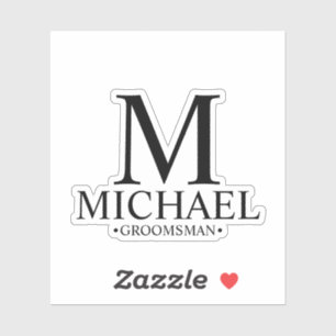 Monogramm und Name des modernen Personalisierten T Aufkleber