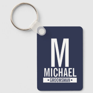 Monogramm und Name des Personalisierten Trauzeugen Schlüsselanhänger