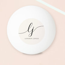 Monogramm und Name Einfache Elegante Personalisier
