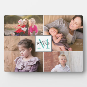 Monogramm und Name Foto Collage Fotoplatte