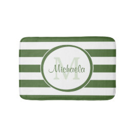 Monogramm und Name mit modischen sogar grünen Badematte