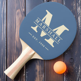 Monogramm und Name Overlay Capri Blue Tischtennis Schläger