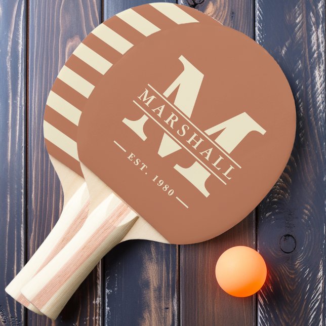 Monogramm und Name Overlay Polo Pale Rose Tischtennis Schläger (Von Creator hochgeladen)