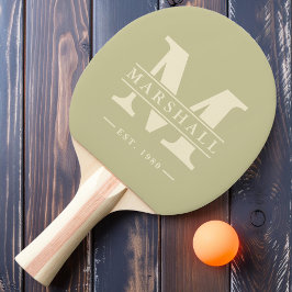 Monogramm und Name Overlay-Staubstreuer Tischtennis Schläger