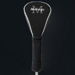 Monogramm und Name Personalisiert Moderner Treiber Golf Headcover<br><div class="desc">Personalisierte Mit Monogramm Golf Club Driver Cover mit Name and Initial Letter in einer modernen und einzigartigen Schriftart-Kombination in Schwarz, Weiß und Grau für einen subtilen und raffinierten femininen, aber nicht zu geistlichen Look. Custom Driver Covers sind großartige Geschenke für Mama, Oma, Ehefrau und Brautmädchen oder Ihre Freunde im Golfteam....</div>