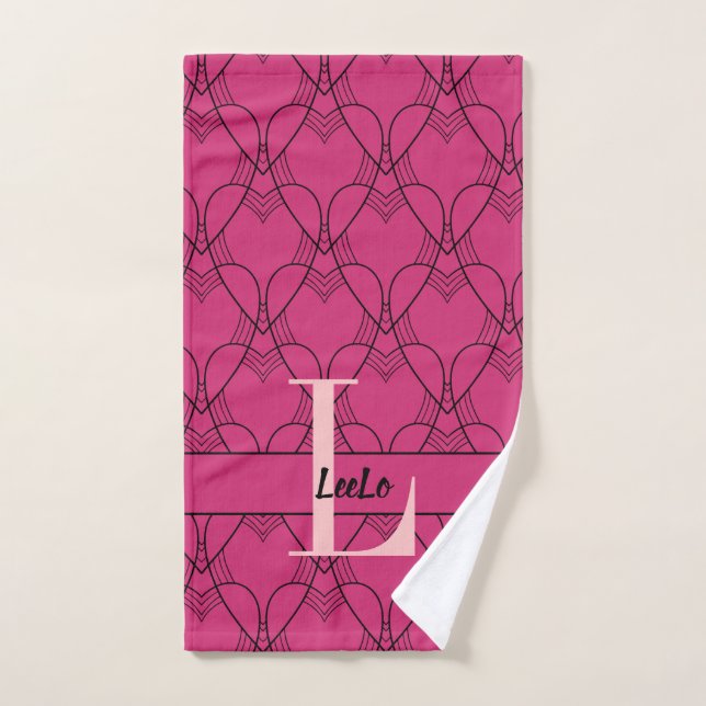 Monogramm und Name Pickleball Sweat Towel Handtuch (Handtuch)