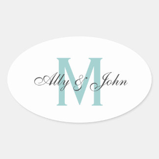 Monogramm und Namen, die Aufkleber wedding sind