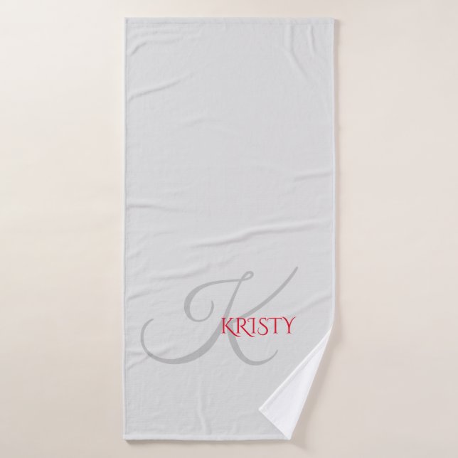Monogramm und Personalisiertes Badehandtuch (Badehandtuch)