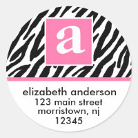 Monogramm und Zebra Muster