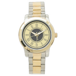 Monogramm Unisex Zwei Tone Oversifiziert Armbanduhr