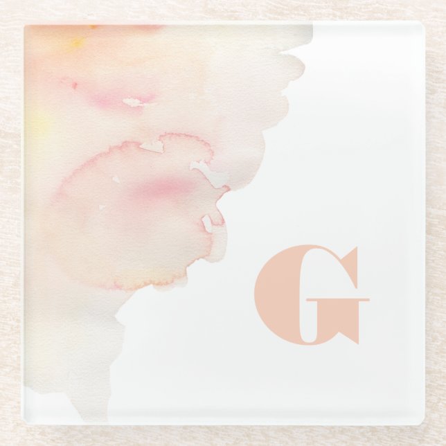 Monogramm-Untersetzer Glasuntersetzer (Vorderseite)