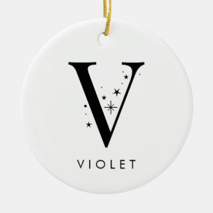 Monogramm V Keramik Ornament