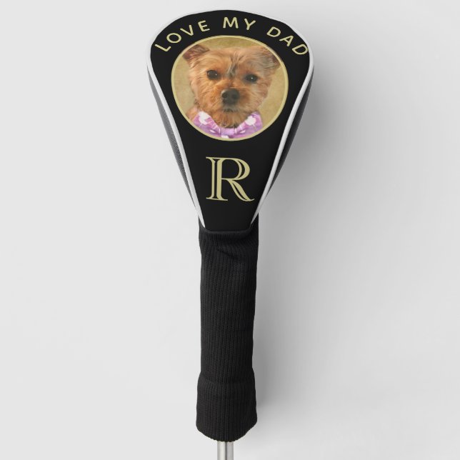 Monogramm-Vater für Fotos der Familie Golf Headcover (Vorderseite)