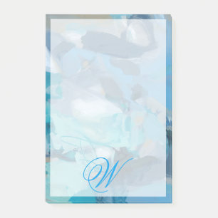 Monogramm   verwirrt post-it klebezettel