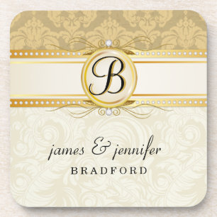 Monogramm-viktorianisches Untersetzer