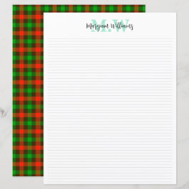 Monogramm Vintage-Druckpapier mit Linien