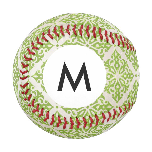 Monogramm Vintages Wallpaper Baseball (Vorderseite Links)