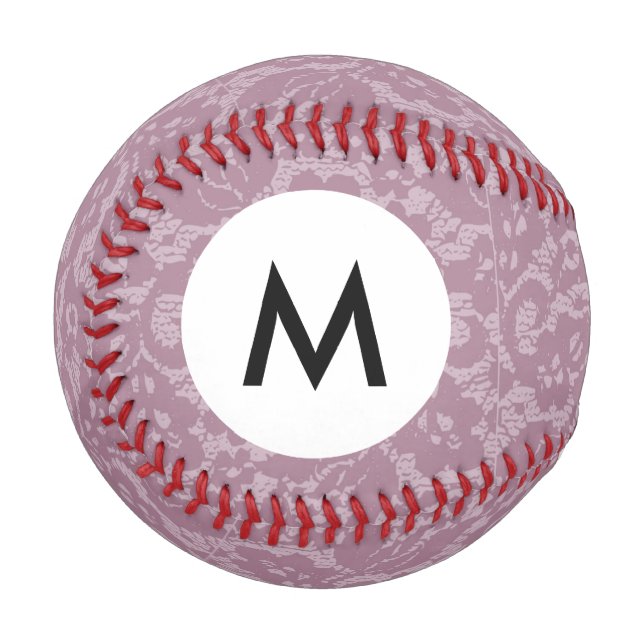 Monogramm violette Spitze Baseball (Vorderseite Links)