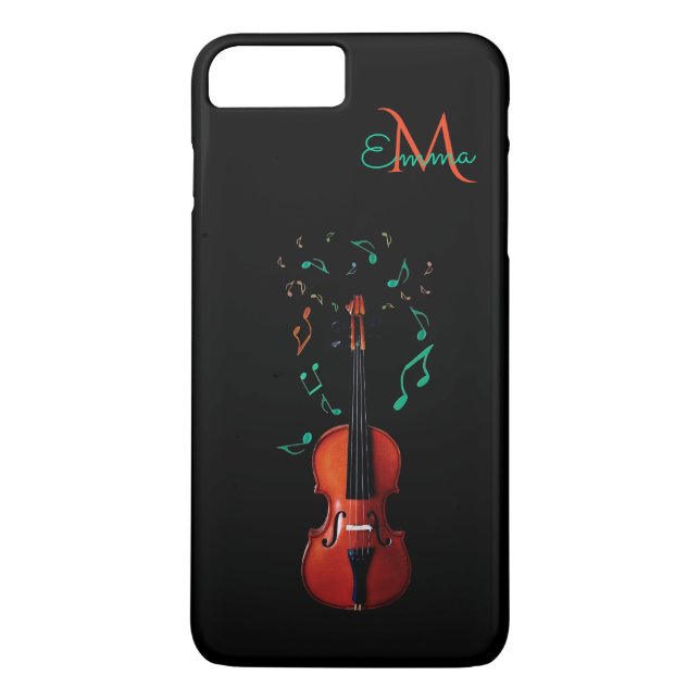 Monogramm Violinen-Musik iPhone 7 Plus Hülle (Rückseite)