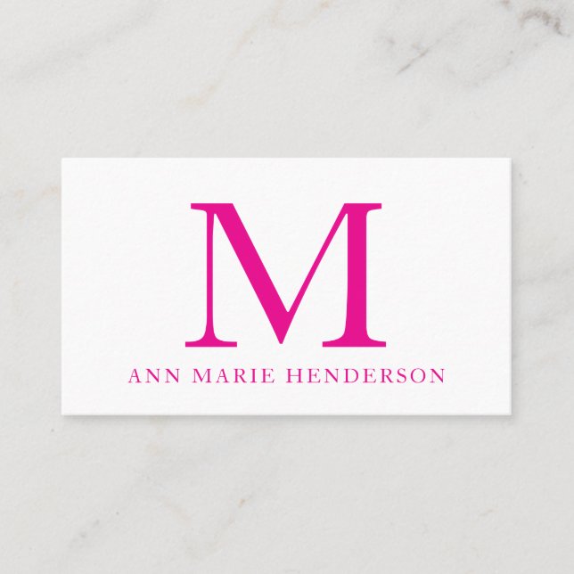 Monogramm Visitenkarte (Vorderseite)