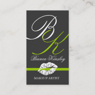 Monogramm-Visitenkarte-Maskenbildner Visitenkarte