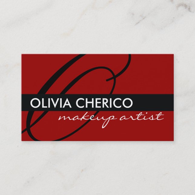 Monogramm-Visitenkarten Visitenkarte (Vorderseite)