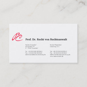 Monogramm Visitenkarten Visitenkarte