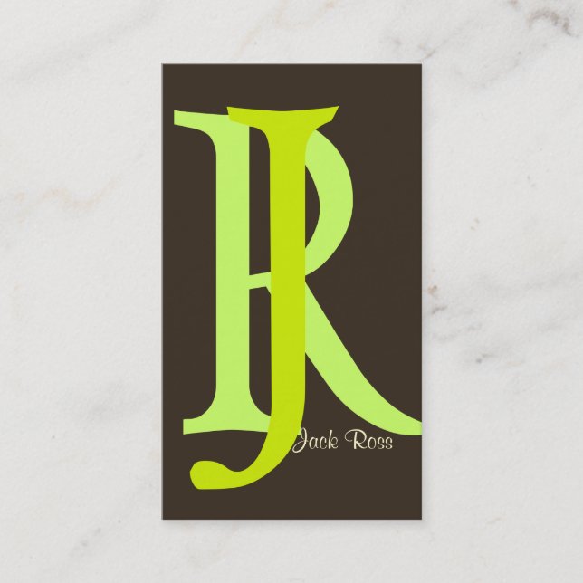 Monogramm-Visitenkarten Visitenkarte (Vorderseite)