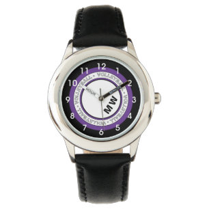 Monogramm-Volleyball-Rundschau des Kids Armbanduhr