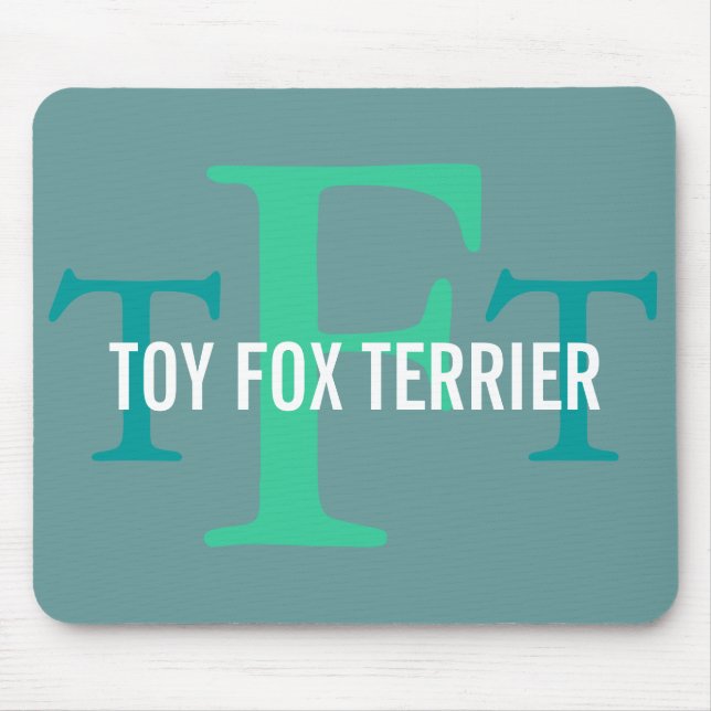 Monogramm von Spielzeugfoxen Mousepad (Vorne)