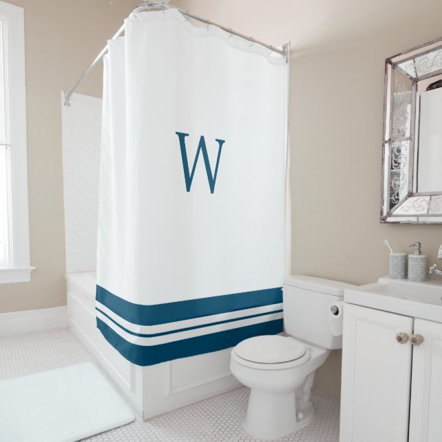 Monogramm Vorhang für die Dusche (Beispiel)