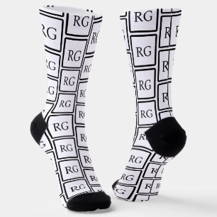 Monogramm-Vorlage macht Ihre eigenen Personalisier Socken