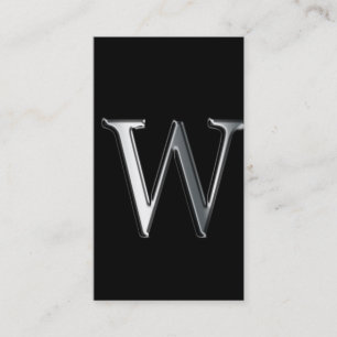 Monogramm-W-Visitenkarten Visitenkarte