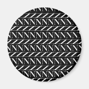 Monogramm-wählen Anfangsbuchstabe N, Magnet