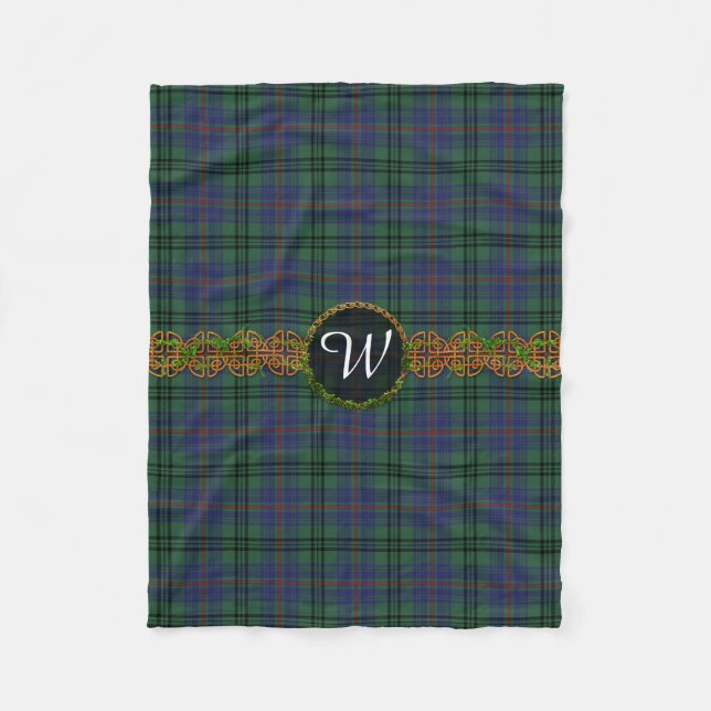 Monogramm Walker Tartan Fleecedecke (Vorderseite)