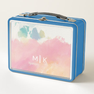 Monogramm , was ich nach dem Wecken sah Metall Lunch Box