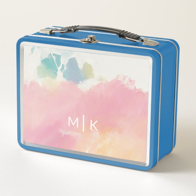 Monogramm |, was ich nach dem Wecken sah Metall Lunch Box (Vorderseite)