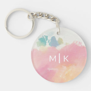 Monogramm , was ich nach dem Wecken sah Schlüsselanhänger