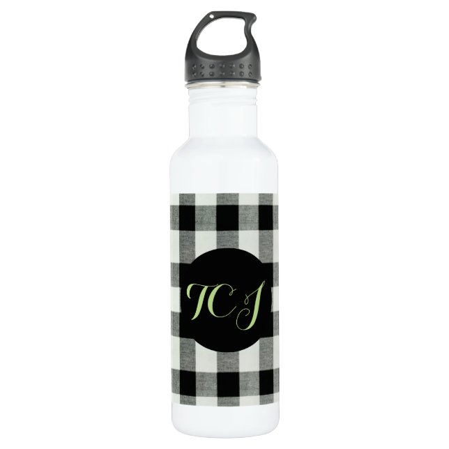 Monogramm-Wasser-Flasche Trinkflasche (Vorderseite)