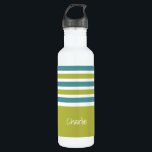 Monogramm-Wasserflaschen des Streifen-Musters Trinkflasche<br><div class="desc">Ändern Sie das Textfeld zu, was Sie wollen. Sie können den Schriftart auch ändern und seine Größe und Farbe, indem sie "verwenden, fertigen ihn" Funktion besonders an sowie addieren mehr Textfelder, wenn Sie wünschen. Sehen Sie meinen Speicher für mehr Einzelteile mit und Farbwahlen von, dieses Entwurfs.</div>