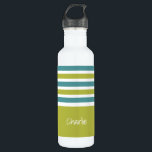 Monogramm-Wasserflaschen des Streifen-Musters Trinkflasche<br><div class="desc">Ändern Sie das Textfeld zu,  was Sie wollen. Sie können den Schriftart auch ändern und seine Größe und Farbe,  indem sie "verwenden,  fertigen ihn" Funktion besonders an sowie addieren mehr Textfelder,  wenn Sie wünschen. Sehen Sie meinen Speicher für mehr Einzelteile mit und Farbwahlen von,  dieses Entwurfs.</div>