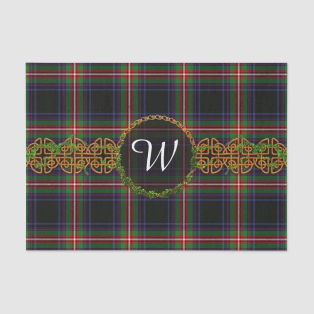 Monogramm-WattTartan Seidenpapier (Vorderseite)