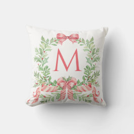 Monogramm-Weihnachtskranz Kissen