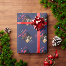 Monogramm Weihnachtslieder, elegant, kundenspezifi Geschenkpapier