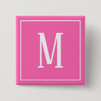Monogramm Weiß auf rosa Taste